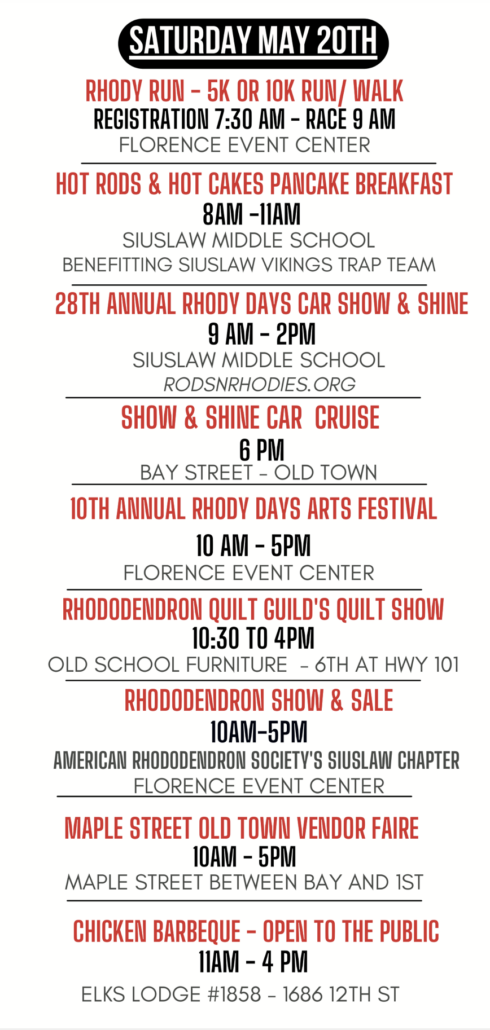 Rhody Days schedule